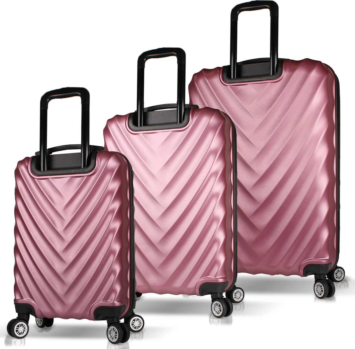 Set kovčkov (3 kosi), rožnato-zlata, 6609