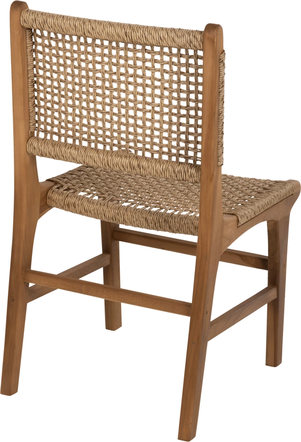 Jedilni stol NESHA FH9386.11 iz tikovega lesa in VIRO vrvi 46x57x86Hcm