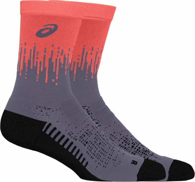 Nogavice za moške in ženske, sive, Asics Performance Run Sock Crew 3013A977-501