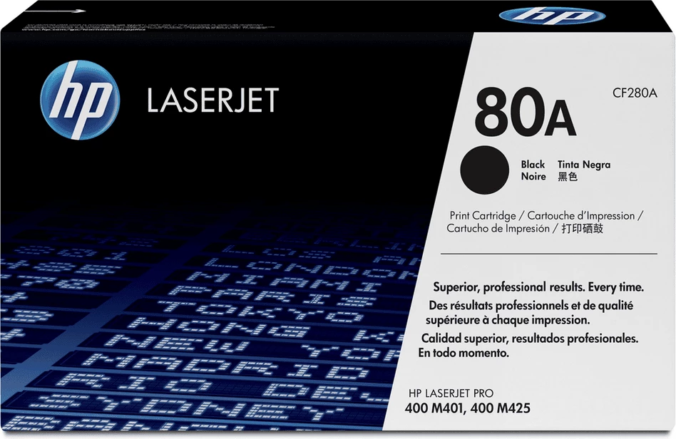 Toner kartuša 80A (CF280A) HP, zmogljivost 2700 strani, standardna, črn