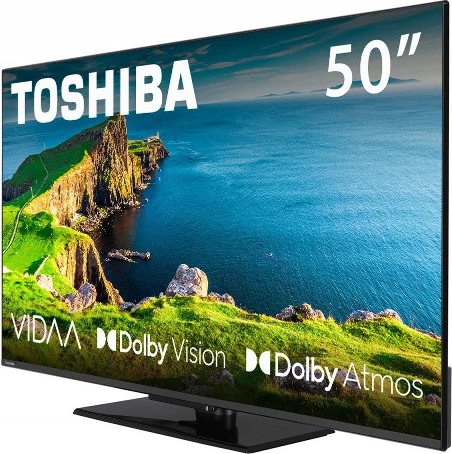 50-palčni televizor Ultra HD 4K Smart TV, Toshiba 50UV3F63DG, črn