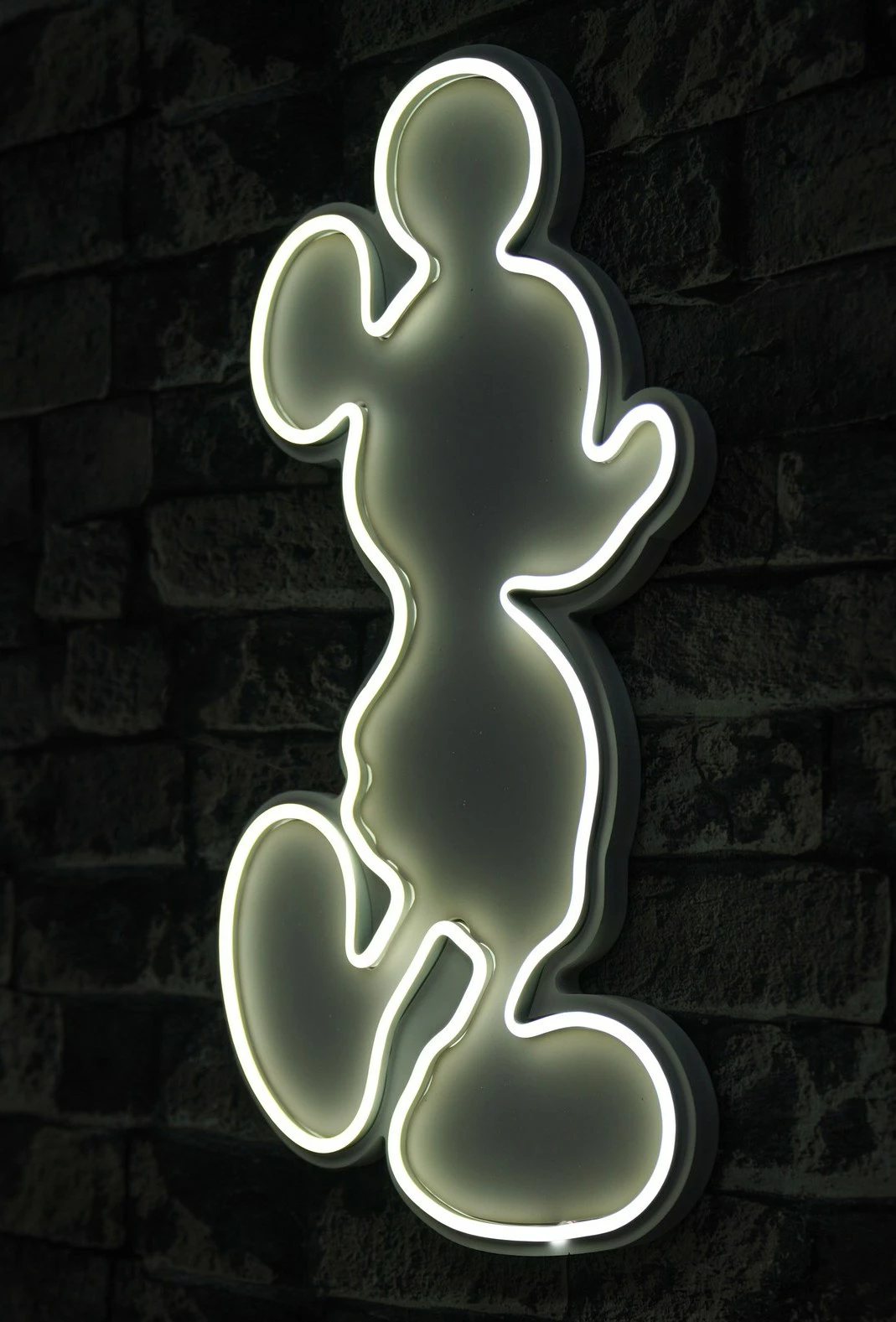 Dekorativna LED luč v obliki Mickey Mouse, plastika, bela