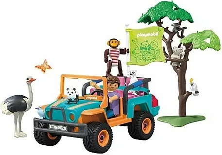 Igralni set z živalmi, večbarven terenski avtomobil Playmobil 71854 Animals & Friends, 49 kosov, 4+, plastika