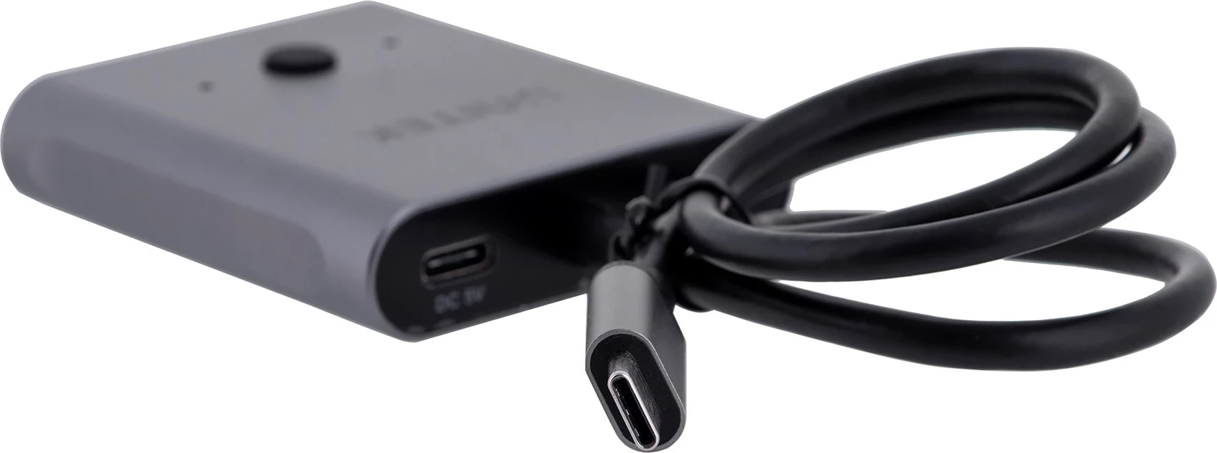 Dvosmerni USB-C preklopnik UNITEK 2 v 1, 4K, črn