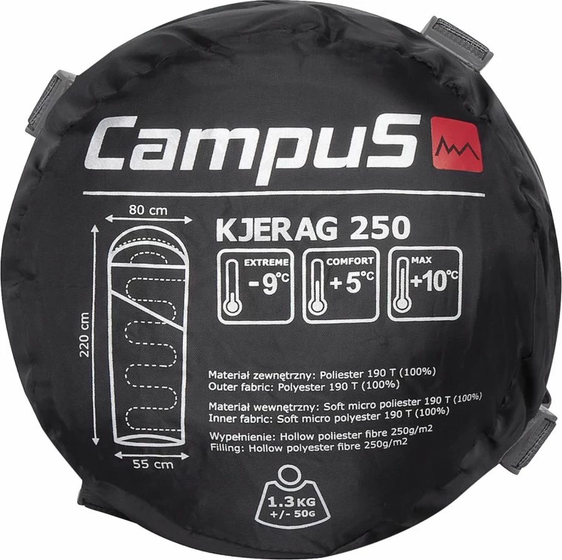 Spalna vreča Campus, črna