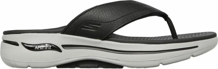 Flip-flop – moški, Skechers Go Walk Arch Fit San 229022-BKGY, črno-sivi