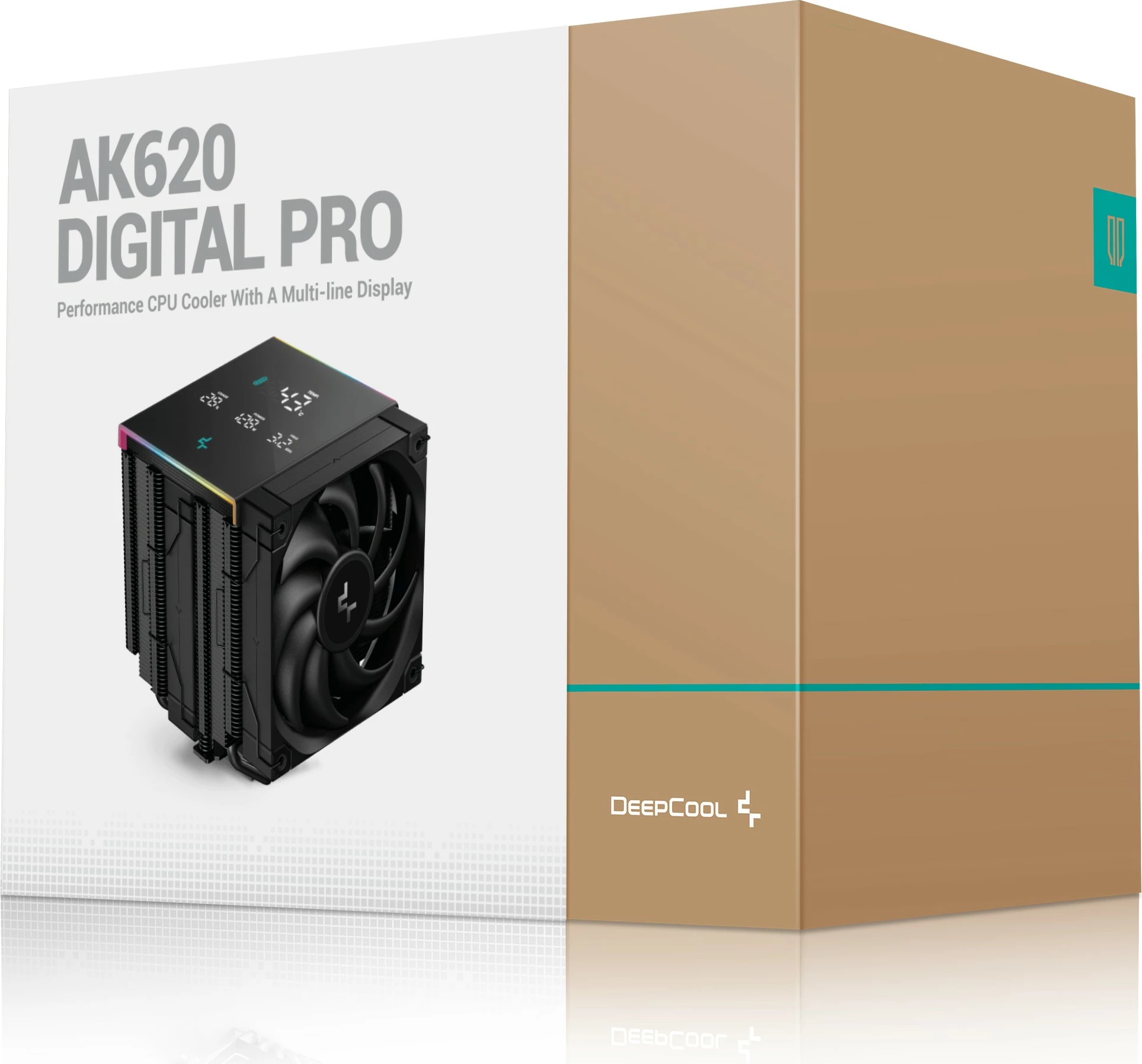 Procesorski hlajenje Deepcool AK620 DIGITAL PRO, 2 ventilatorja, LED, črn