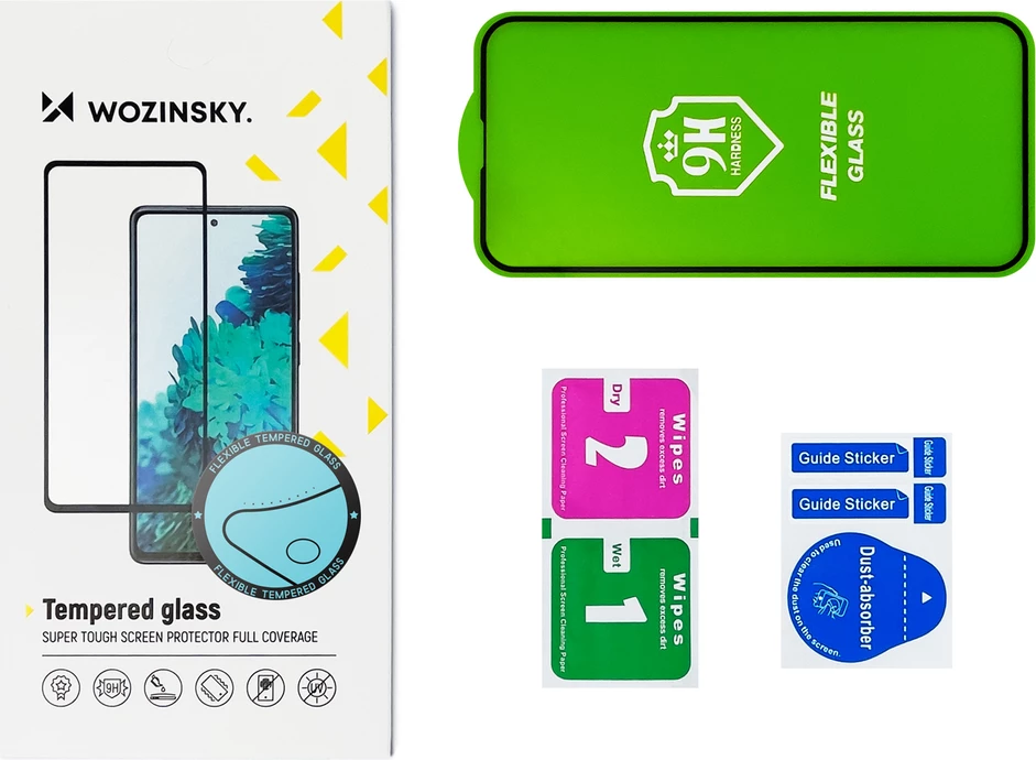 Zaščitno steklo Full Cover Flexi Nano Glass s črnim okvirjem za Samsung Galaxy M51, Wozinsky
