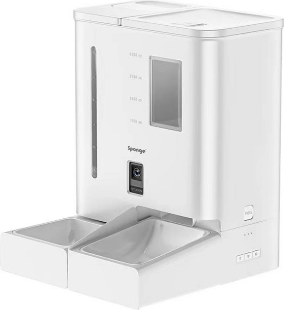 Inteligenten razdeljevalnik hrane za hišne ljubljenčke SPONGE Pet Feeder Smart Dual, 5L, črn