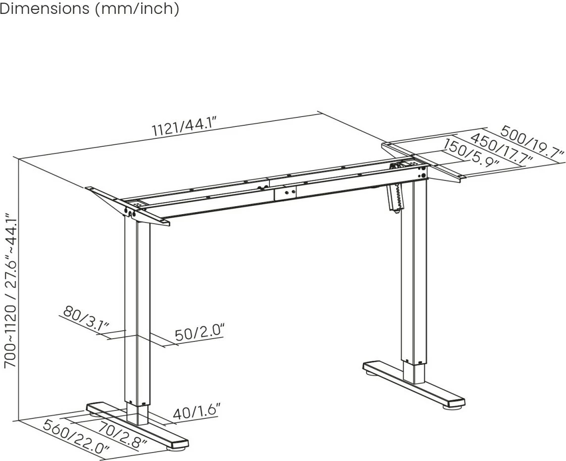 Električno nastavljiva miza Ergo Office ER-400W, bela