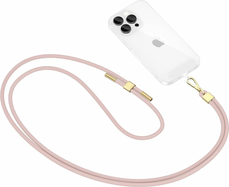 Crossbody pašček za pametni telefon, z adapterjem, rožnat Tech-Protect C2S