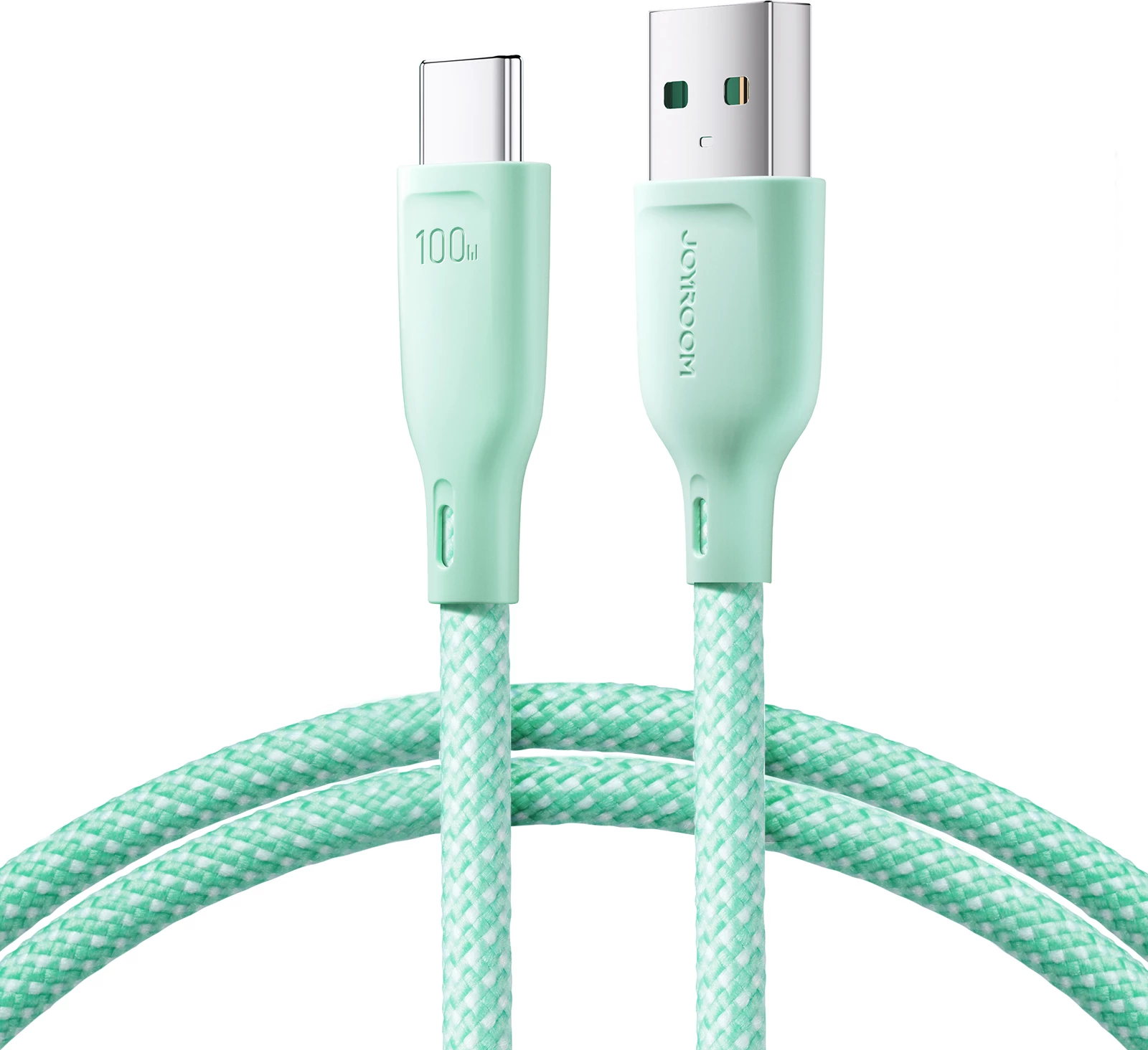 Kabel USB-A na USB-C, 1 m, 100 W, zelen, Joyroom Multi-Color Series S-A34