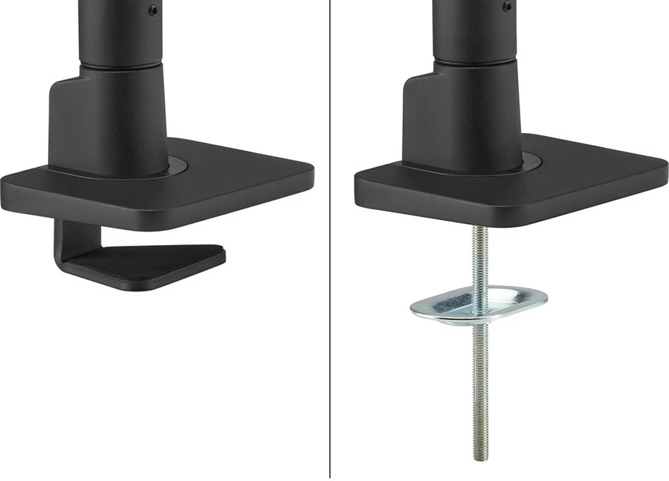 Kotični nosilec za monitor Neomounts DS75S-950BL2, s sponko/spremljevalnim prebojem, 8 kg, 17"-32", črn