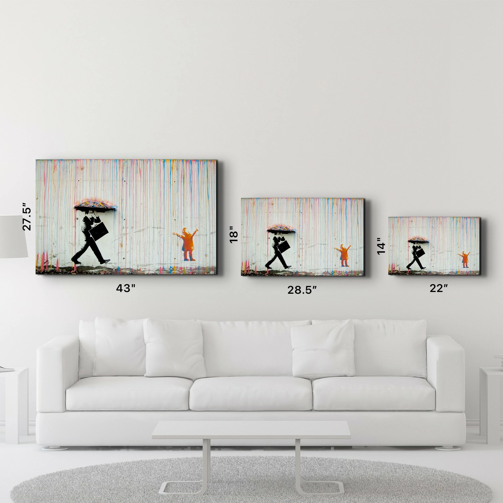 Dekorativna slika iz kaljenega stekla, večbarvna, CAM-3000, 46x72 cm