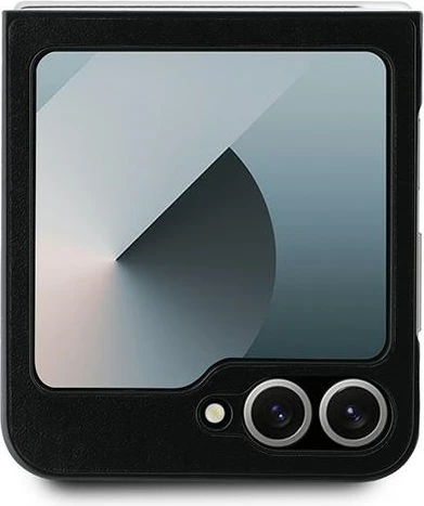 Ovitek za Samsung Galaxy Z Flip 6, DKNY, eko usnje, črn