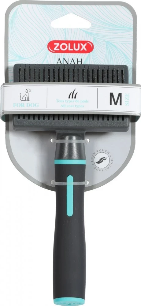 Krtača za hišne ljubljenčke Zolux ANAH, srebrna