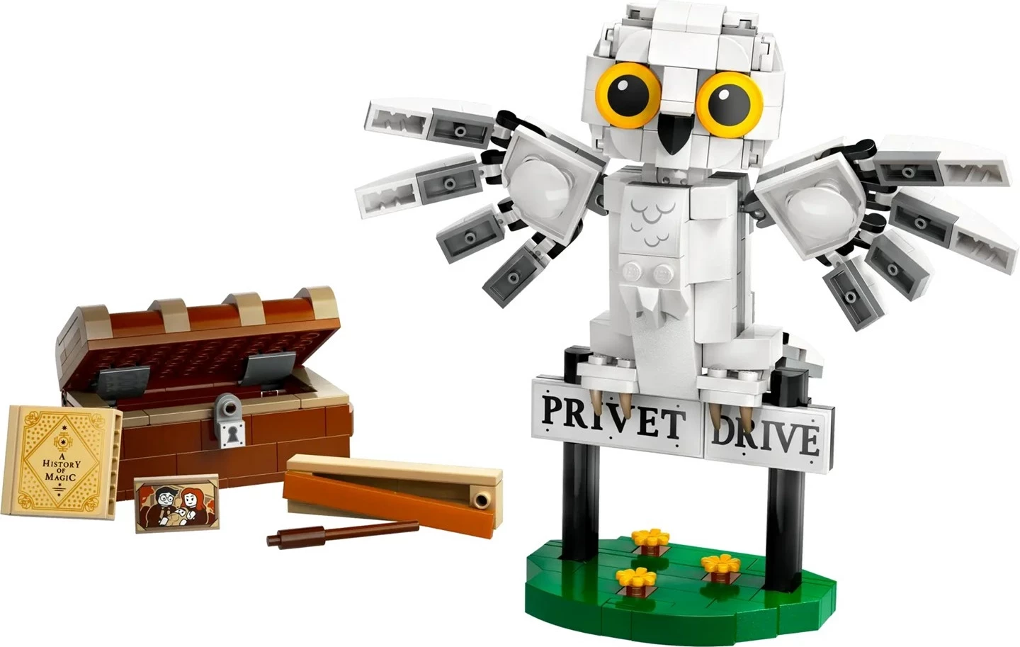 Scena Hedwig v 4 Privet Drive, LEGO Harry Potter 76425