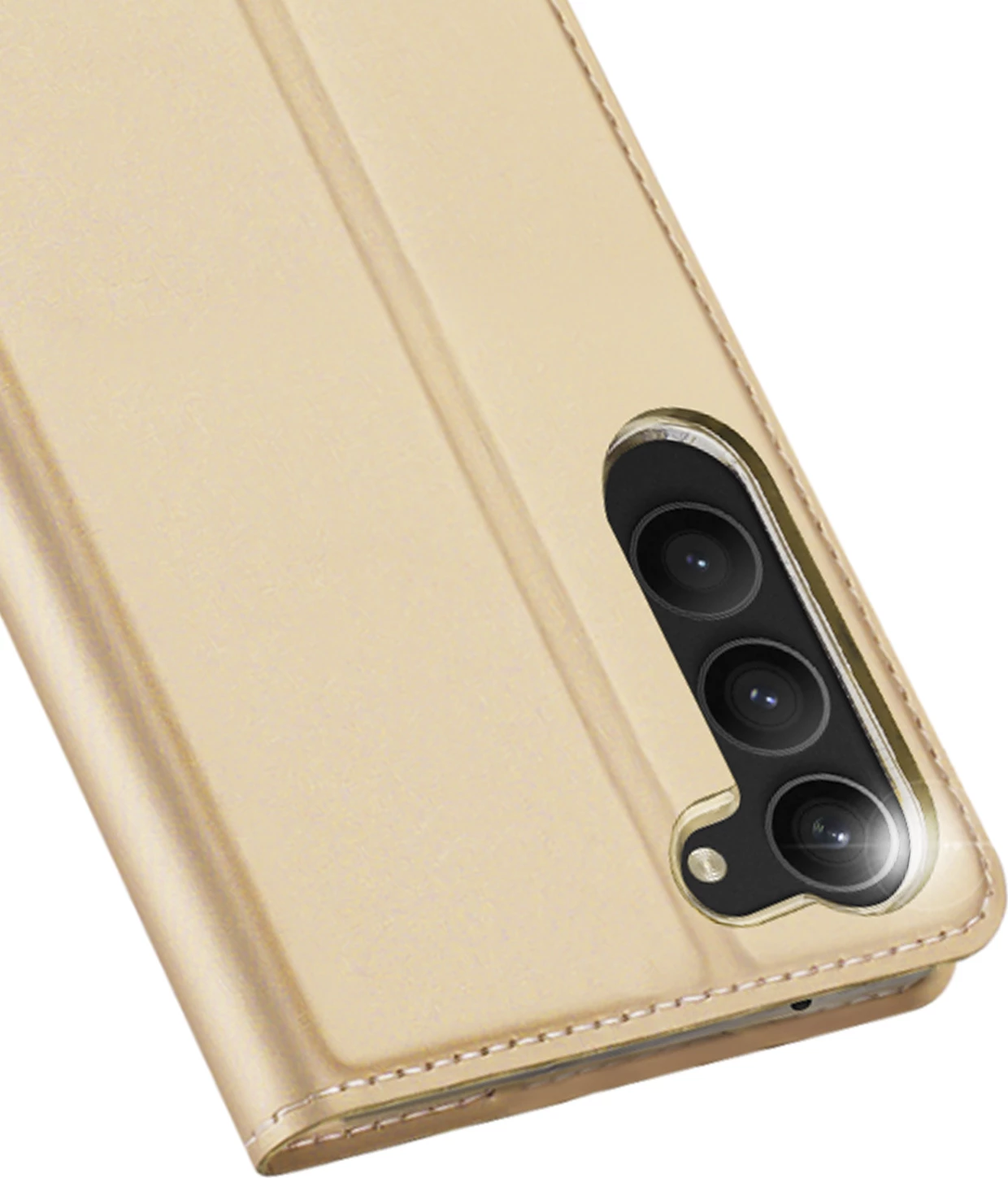 Ovitek za telefon Skin Pro Dux Ducis za Samsung Galaxy S23+, z žepom za kartice, s funkcijo stojala, zlata