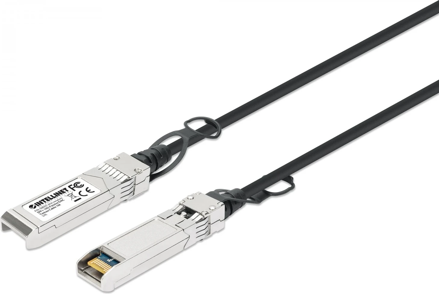 Twinax povezovalni kabel Intellinet 508391 SFP+ 10G, pasiven, 1 m, črn