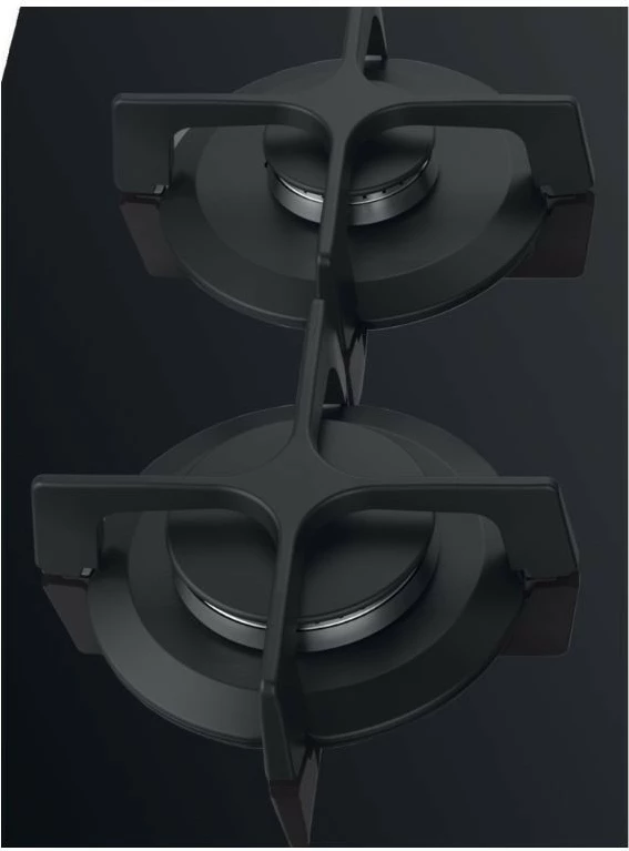 Plinska kuhalna plošča, Whirlpool AKT616NB, 4 gorilniki, steklo, črna