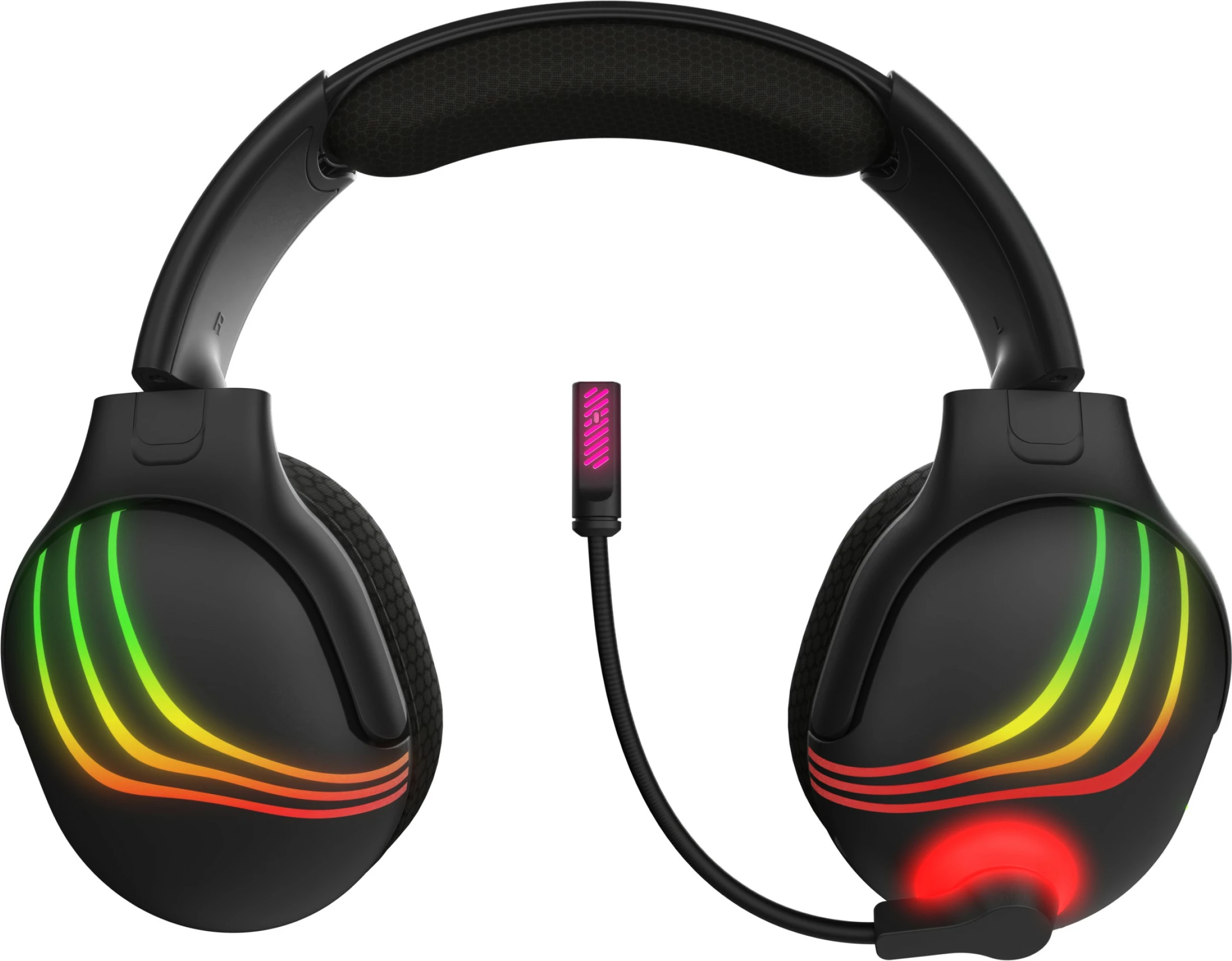 Brez breznih slušalk z LED osvetlitvijo, PDP Afterglow Wave za Xbox Series X, črne