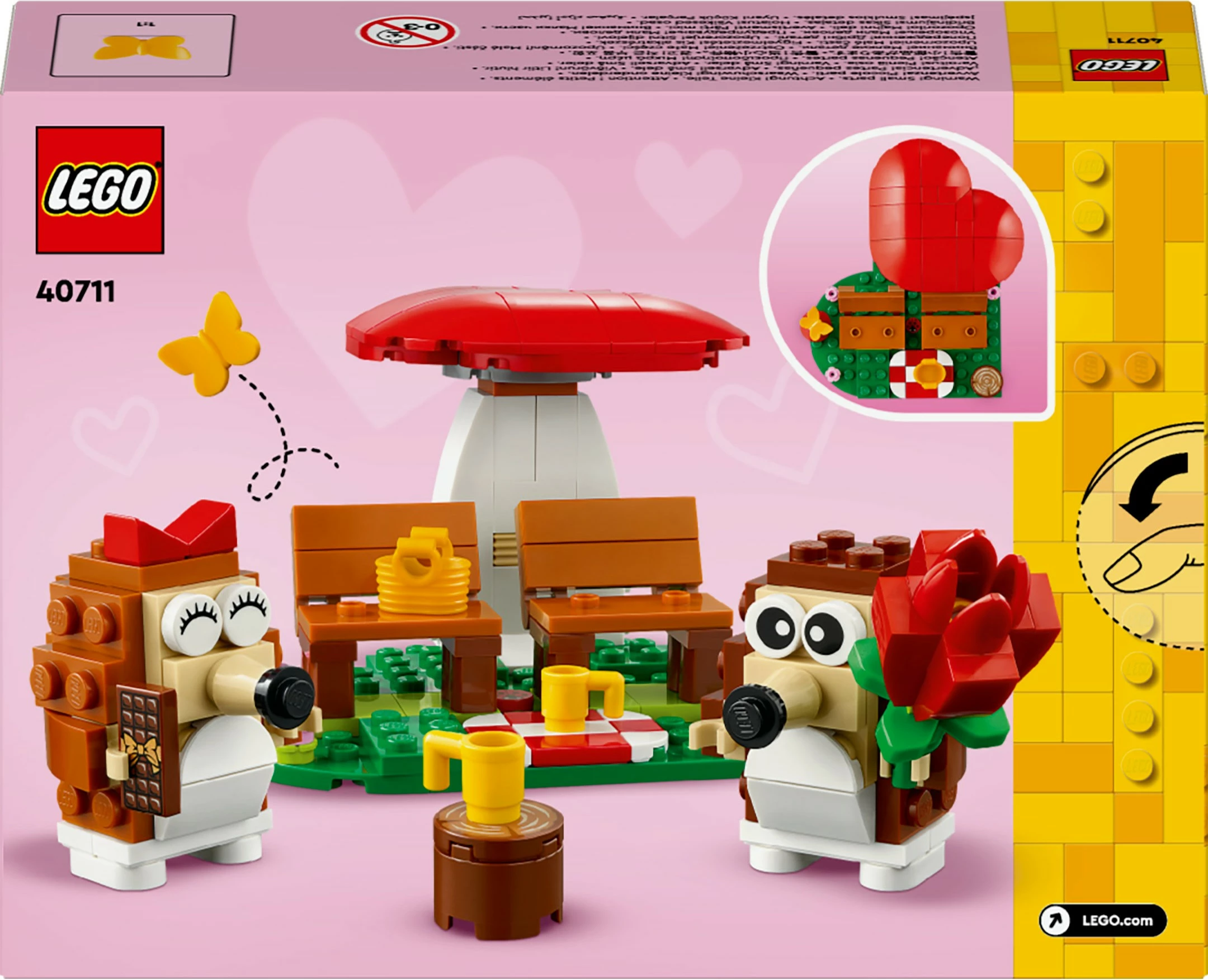 Gradbeni komplet Igel und ihr Picknick-Date, LEGO 40711, večbarven