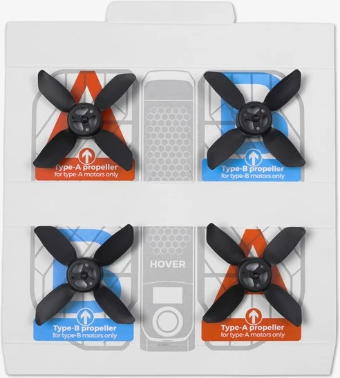 Rezervni komplet za dron HOVERAir X1 PRO & PROMAX, SP86H020, teknopolimer, črn