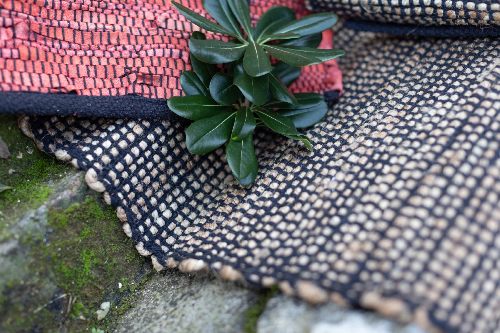 Preproga za hodnik Earth, juta in bombaž, bež in črna, 70x150 cm