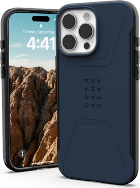 Ovitek za telefon UAG Civilian MagSafe za iPhone 16 Pro Max, moder