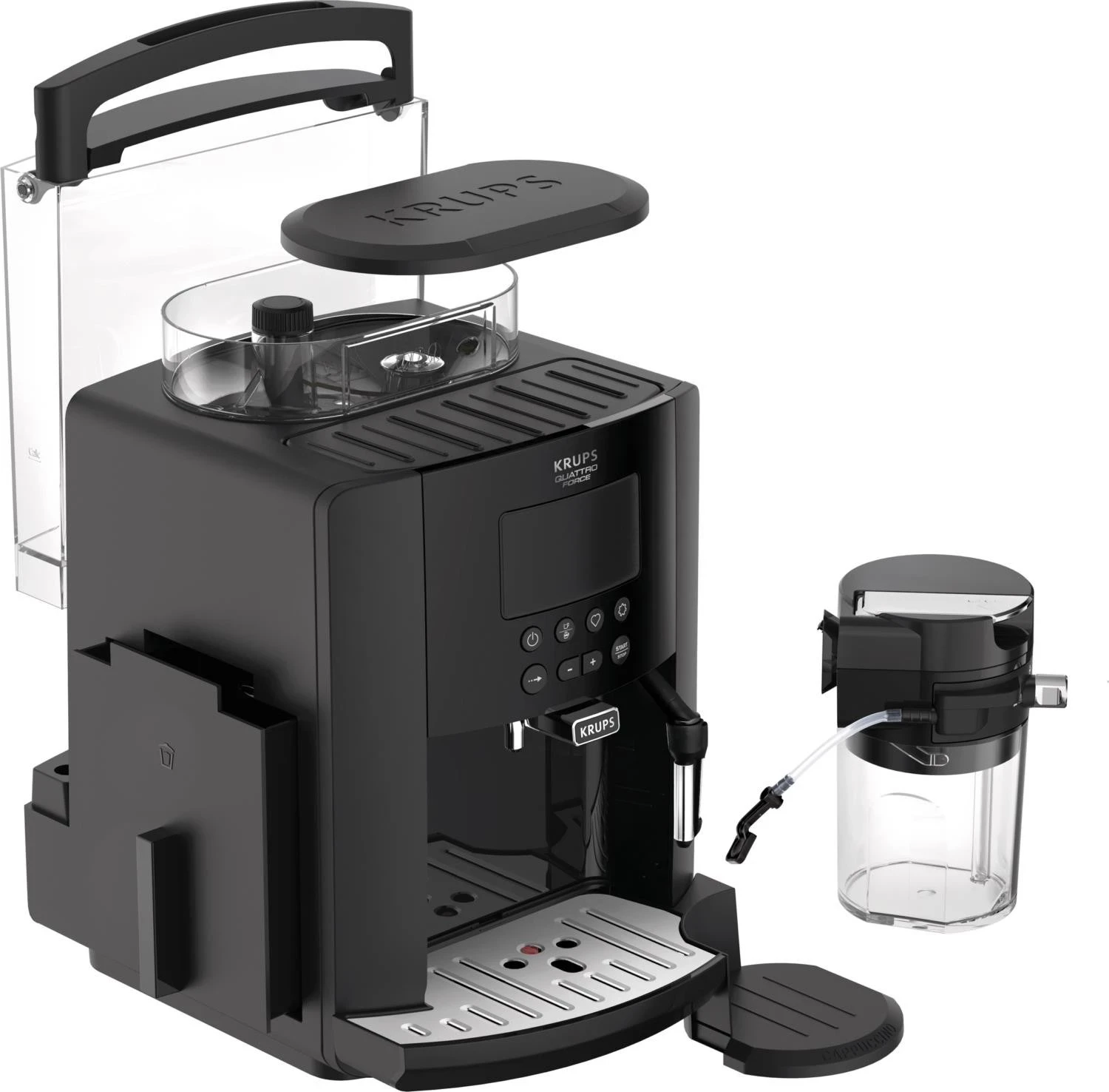 Avtomatski kavni aparat Krups EA819N Arabica Latte, črn