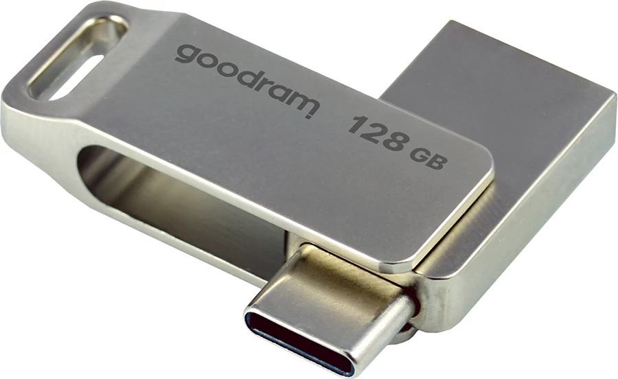 USB ključek 128 GB, USB 3.2, USB-A/USB-C, srebrn Goodram ODA3