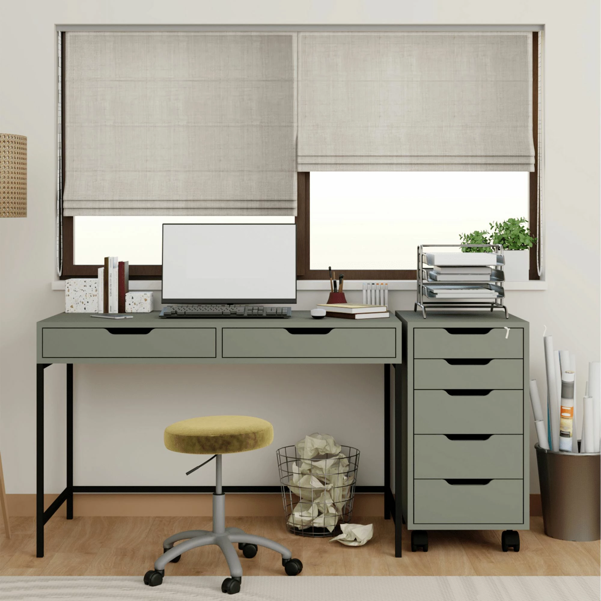 Miza za študij, zelena, Skye Decor, 1600-77