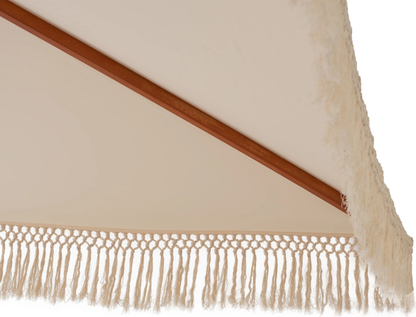 Profesionalna senčnik Wagner makrame resice bež z lesenim ogrodjem 3x3x2.50m FH5778.01