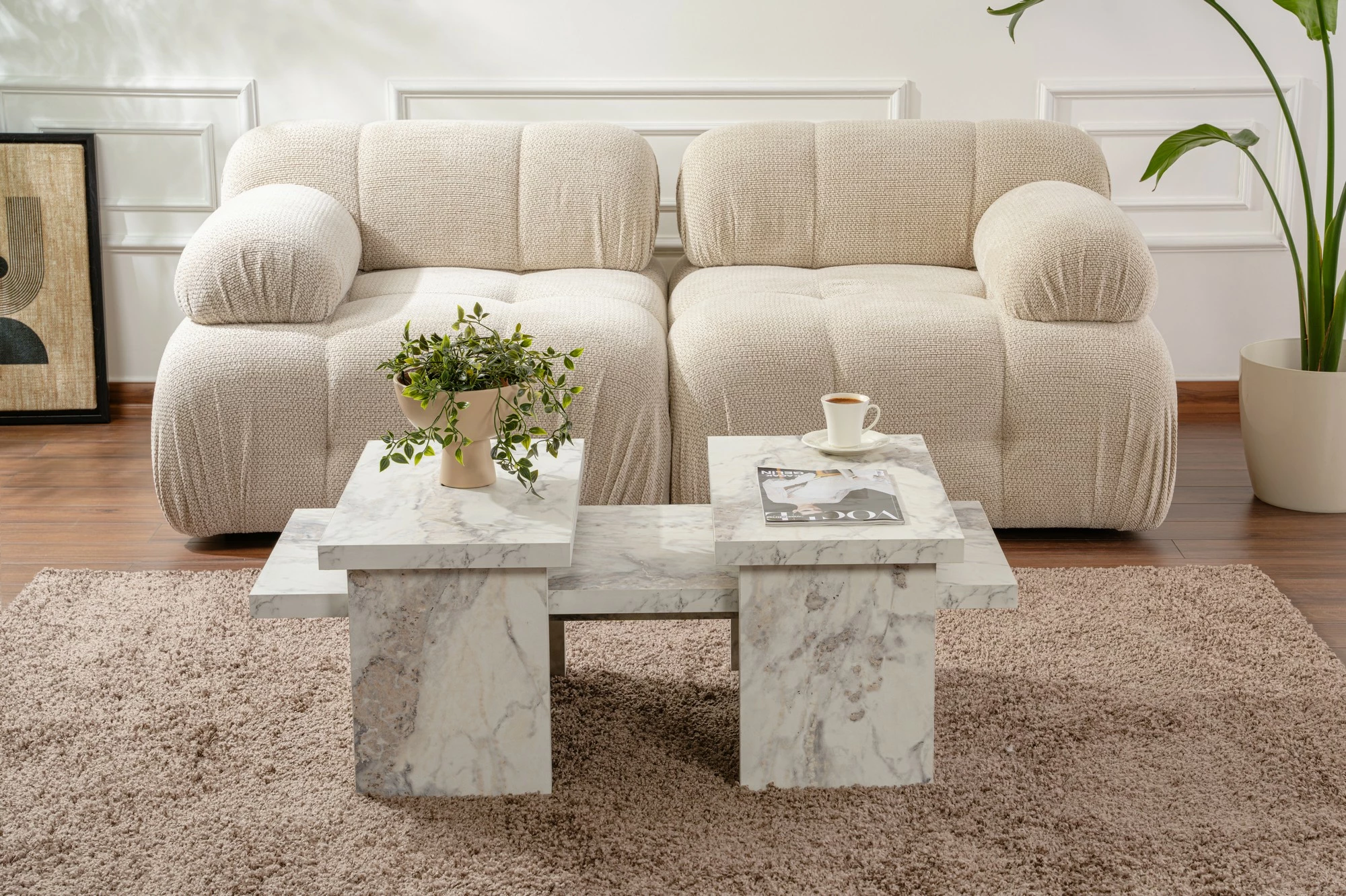 Set elegant miz kave Freesia Marble, Nordure