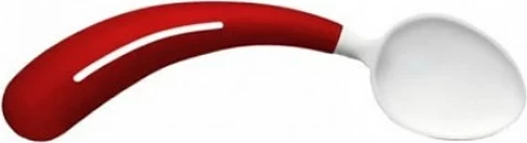 Ukrivljena žlica za levo roko SUNDO 22677 za osebe z revmatskimi težavami, bela