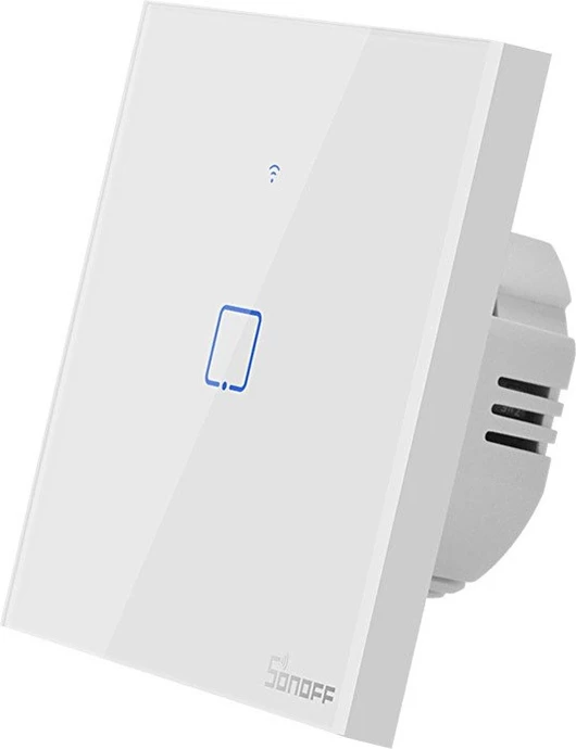 Pametno stikalo Sonoff T1EU1C-TX, 1 kanal, WiFi + RF 433MHz, belo