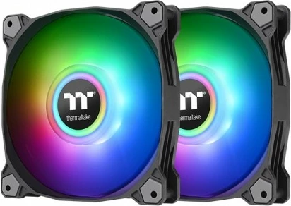 Ventilatorji za računalniško ohišje Thermaltake Pure Duo 14 ARGB Sync, 14 cm, 2 kosa, črni