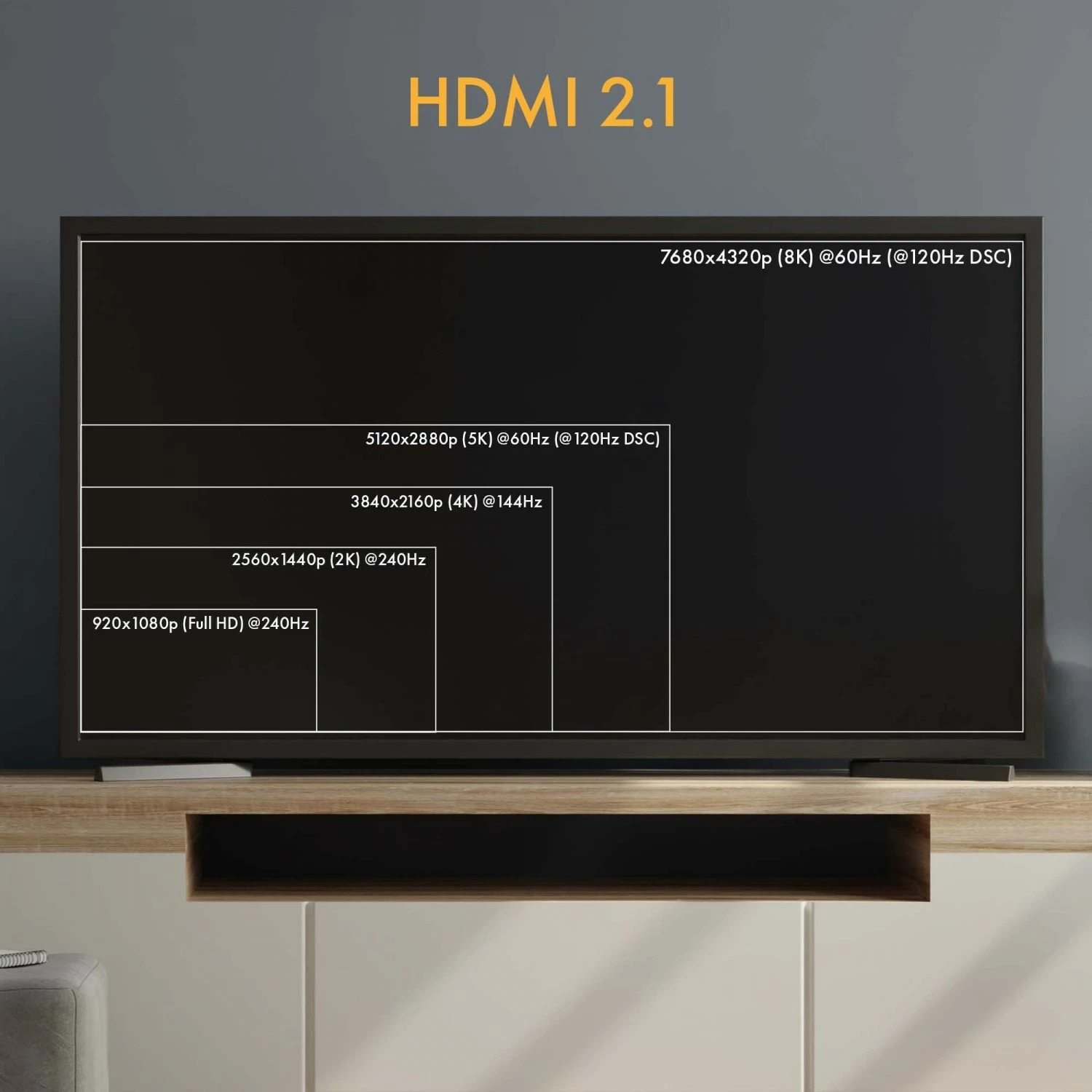 HDMI kabel Claroc 2.1 AOC, 8K 120Hz, 15 m