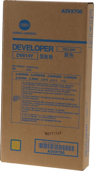Razvijalna enota Konica Minolta DV614Y / A3VX700, prinos 1.200.000 strani, standardna, rumena