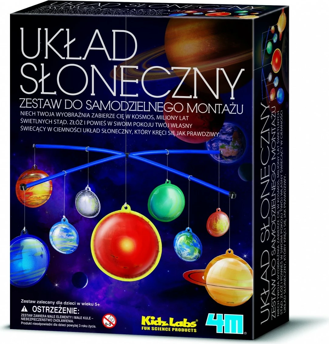 Edukativni komplet mobilni Osončev sistem 4m, model 3225, za otroke, s planeti, ki svetijo v temi