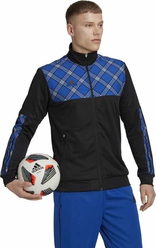 Športen duks adidas Tiro, črn in moder