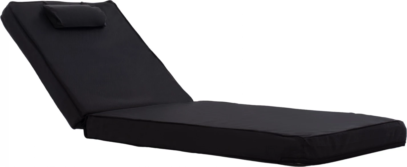 Blazina za ležalnik iz textilena 600gr/m2 2x1 črna FH11237.05T 194x70x11 cm