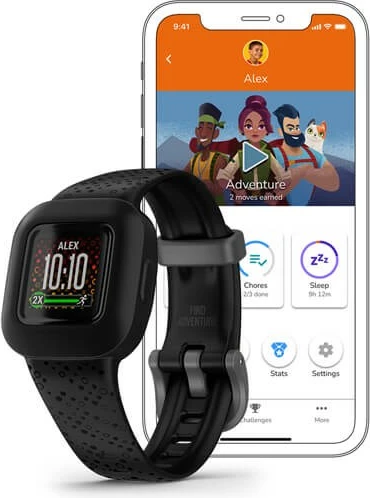 Pametna zapestnica Garmin Vivofit Jr. 3, 1,4 cm (0,55"), črna