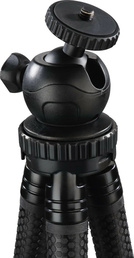 Mini stojalo 3-v-1, 27 cm, sferična glava, 1/4" navoj, za pametni telefon in GoPro — Hama FlexPro, MPN 4605, črno