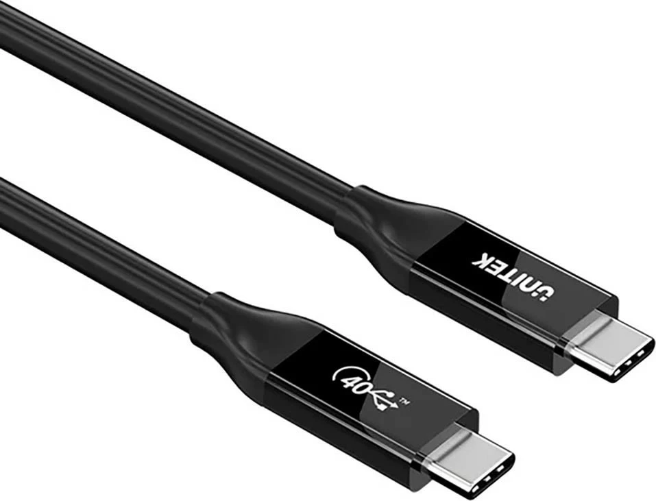 Kabel USB-C 4.0, 100 W, 40 Gbps, 8K, 2 m, črn Unitek