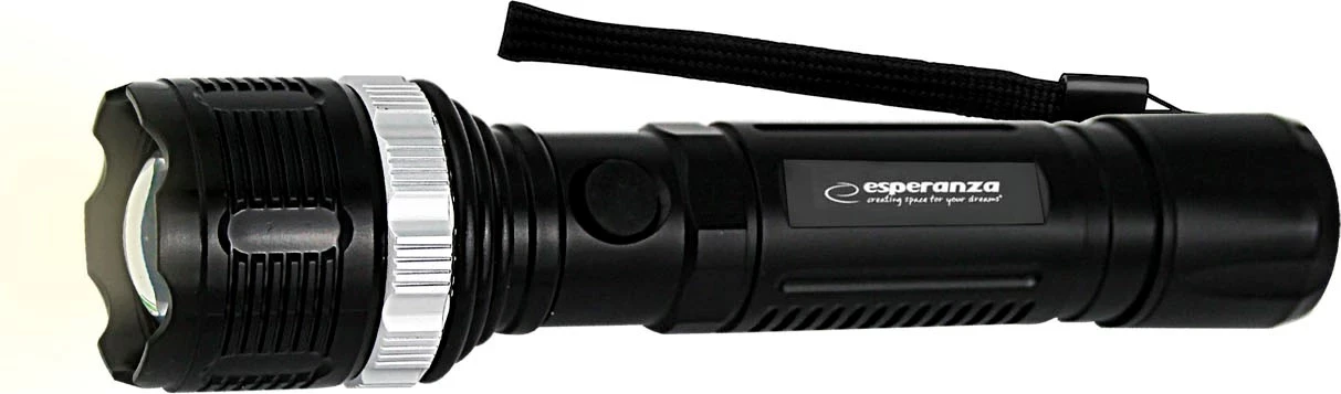 Ročna svetilka Esperanza EOT069, LED, aluminij, črna