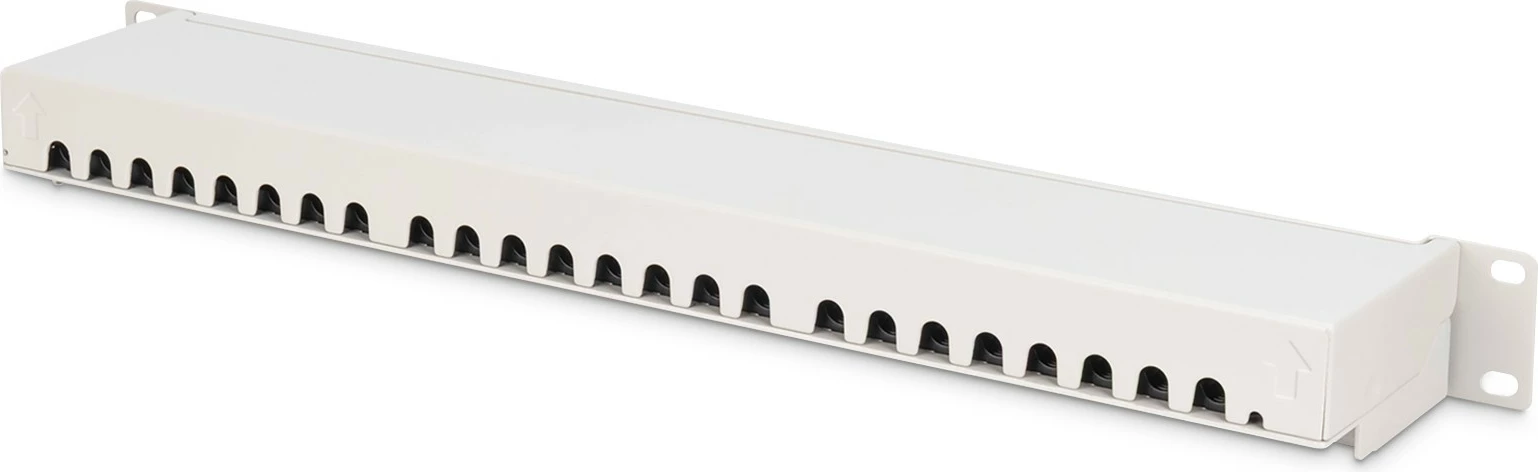 Zaščiten 24-portni patch panel Cat6a, 1U, Digitus, siv