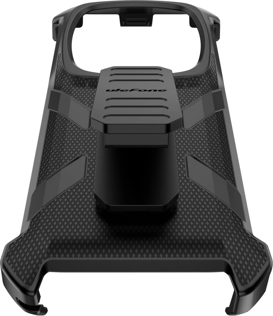Multifunkcijski ovitek za Ulefone Armor 28 Ultra/28 Ultra Thermal, plastika, s karabinom in sponko, črn