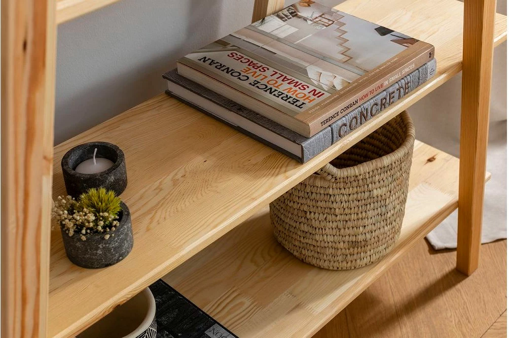 Polica za knjige Perla, hrast, Hanah Home