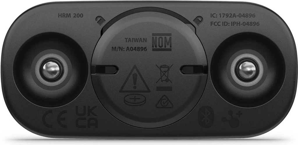Rrteven monitor srčnega utripa, Garmin HRM 200 XS-S, črn